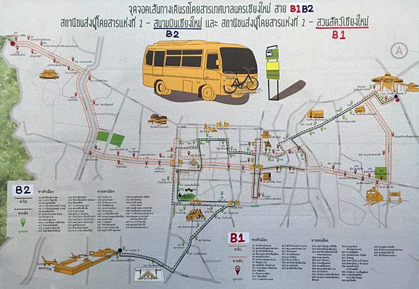 General Map of Chiang Mai Aircon Local Bus General Map of Chiang Mai Aircon Local Bus